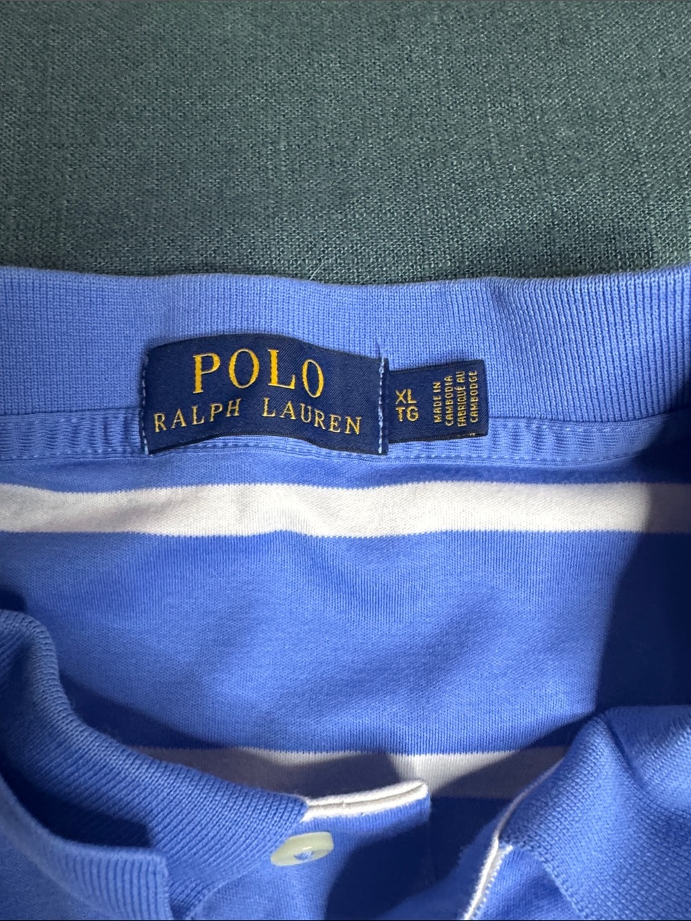Polo by Ralph Lauren Royal Blue & White Striped Polo Shirt - Picture 2 of 3